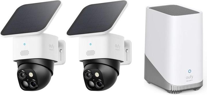 eufy Security SoloCam S340 - 360â ° Outdoor camera 2 Pack + Homebase 3 - Bundelvoordeel