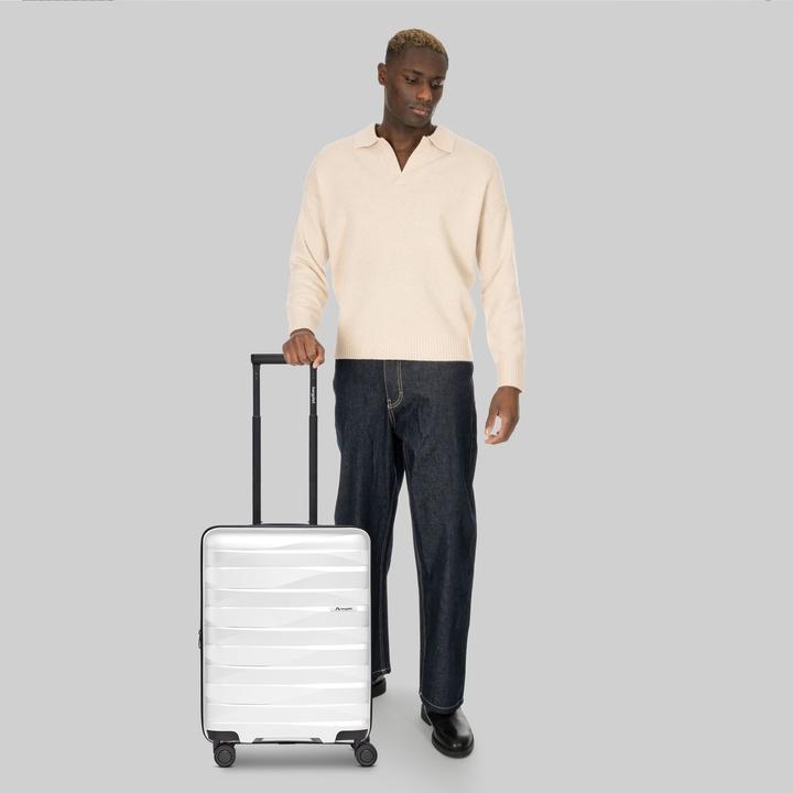 Actual product image Bergpfeil Travel 4-Rollen Kabinentrolley S 55 cm mit Dehnfalte (44 l, Hand luggage (up to 50 litres))