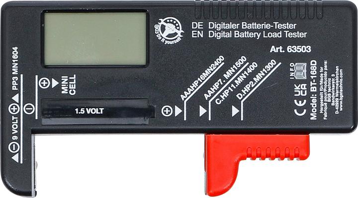 Produktbild BGS Digitaler Batterie-Tester | 1,5 V / 9 V