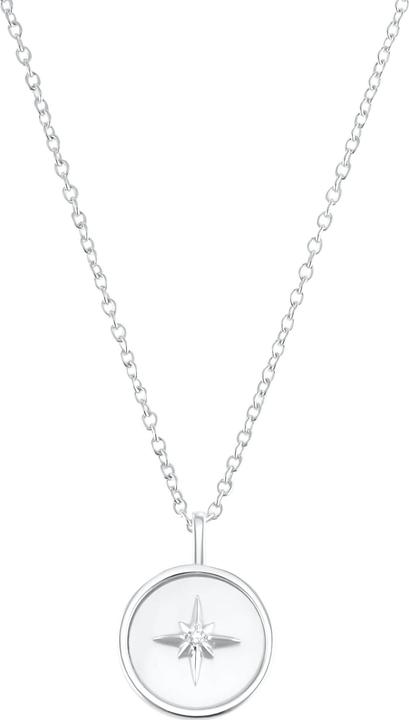 Immagine prodotto S.Oliver Collana da donna, argento 925, zirconia cubica sintetica, madreperla | stella (Argento 925, 42 - 45 cm)