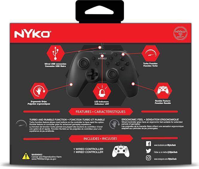 Actual product image Nyko Prime Wired Controller - Black For Switch (Switch)