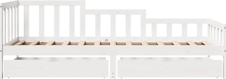 Image du produit VidaXL Lit de jour Lit d'appoint Canapé-lit Tiroirs 90x190cm Bois massif (90 x 190 cm)
