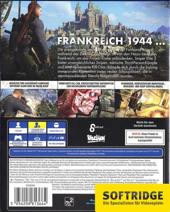 Produktbild Sold Out Sniper Elite 5 (Xbox Series X, DE)