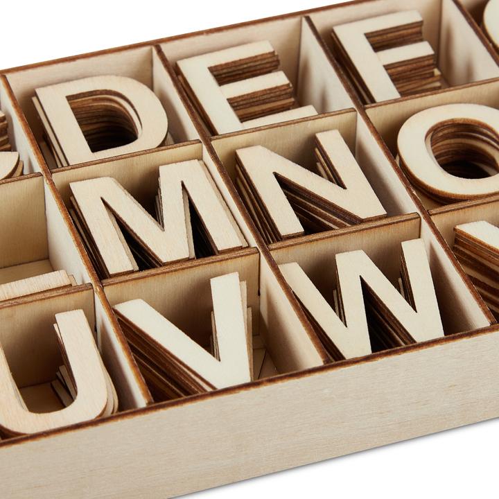Actual product image Relaxdays 324-piece wooden letter set
