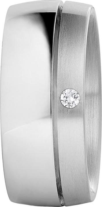 Produktbild Xen Bandring mattiert / poliert mit Brillant 0,03 ct. TW/SI (54)