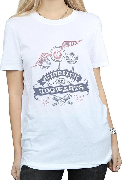 Immagine prodotto Quidditch At Hogwarts Boyfriend Fit Maglietta Ampia Donna (M)