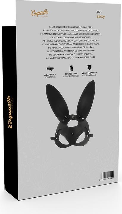 Image du produit Coquette Masque en cuir avec oreilles de lapin/chat (Taille unique)