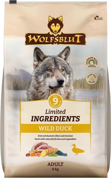 Produktbild Wolfsblut Limited Ingredients Adult Wild Duck für Hunde 9 kg (Adult, 1 Stk., 9000 g)