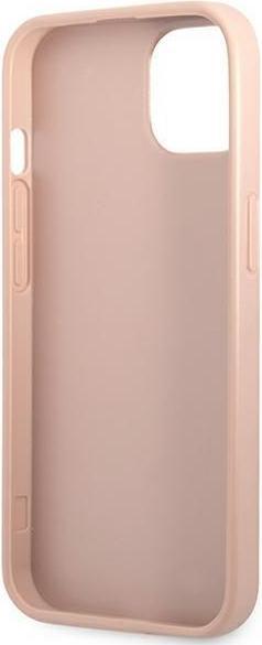 Immagine prodotto Guess GUHCP13SPSATLP Custodia rigida iPhone 13 mini 5,4 pollici Rosso/Rosa Logo SaffianoTriangolo (Apple iPhone 13 mini)