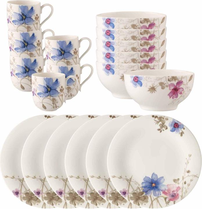 Villeroy & Boch Mariefleur Gris Basic Frühstücks-Set (18 Stück)