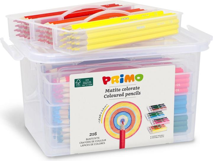 Produktbild Primo Farbstifte Schulbox 216-teilig (Mehrfarbig, 216 x)