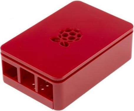 Produktbild DesignSpark ASM-1900036-51 - ABS-Gehäuse zur Verwendung mit Raspberry Pi 2B, 3B, B+ in Rot