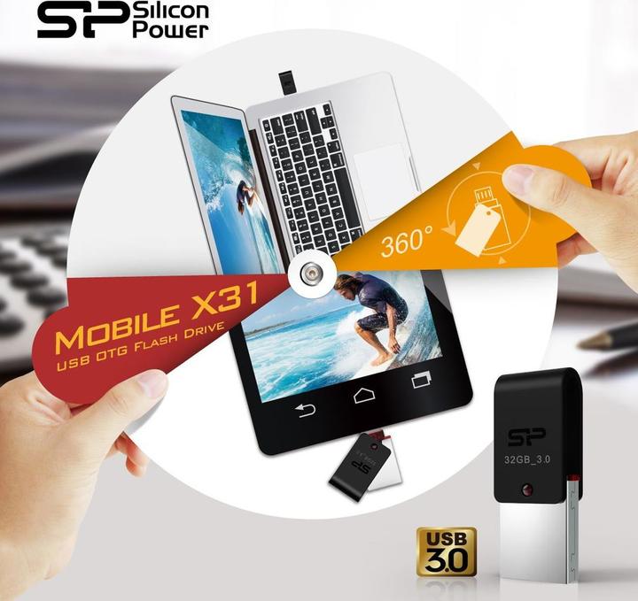 Actual product image Silicon Power Mobile X31 32GB MicroUSB/USB (32 GB)