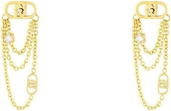 Actual product image Liu Jo Luxurious Gold-Plated Earrings With Crystals Lj2909