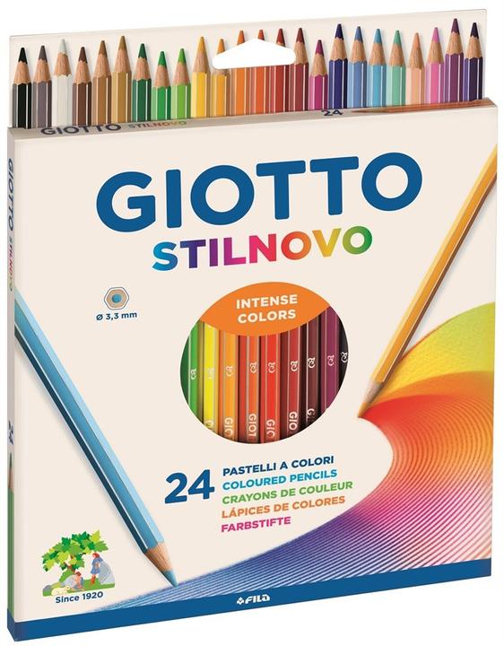Immagine prodotto Giotto Matite colorate Stilnovo scatola di cartone multicolore, 24 pezzi (Multicolore, 24 x)