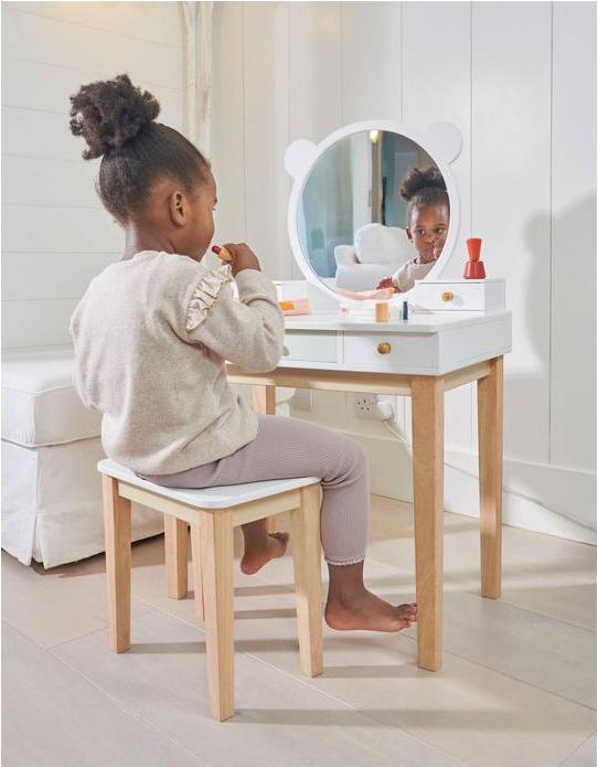 Immagine prodotto Tender Leaf Toys Tavolino da toilette con sgabello (60 x 16,5 x 96 cm)