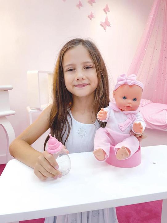 Actual product image Smily BAMBOLINA doll with drink and wet function, Amore 33cm, BD1807