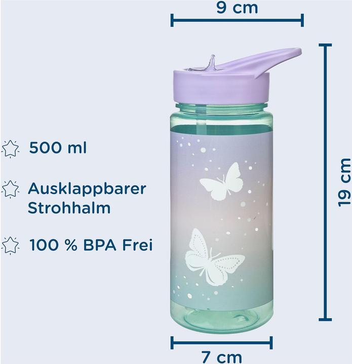 Actual product image Scooli Drinking bottle BUFI9913 Butterfly Wishes 19x9x7cm (0.50 l)