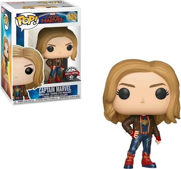 Actual product image Funko POP! Captain Marvel - Captain Marvel (Veste Brune)