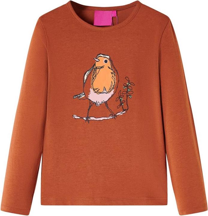 Produktbild VidaXL Kinder-Langarmshirt Cognac 128,Material: 95 % Baumwolle. 5 (128)