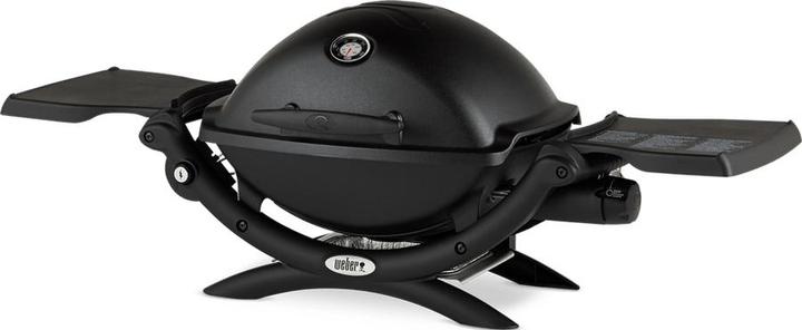 Weber Gas Grill Q 1200 Black with 1 Burner and Lid Thermometer (2.49 kW)