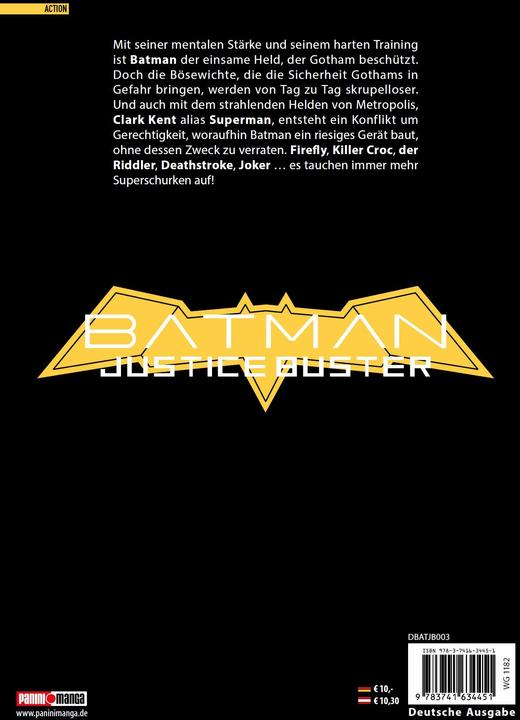 Produktbild Panini Batman Justice Buster (Manga) 03 (Deutsch, Tomohiro Shimoguchi, Eiichi Shimizu, Martin Gericke, 2024)