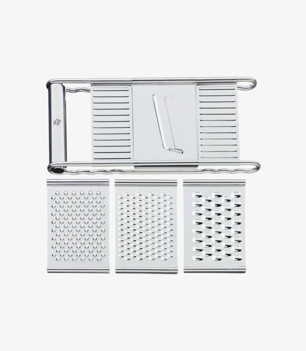 Produktbild WMF Gemüsereibe Küchenreibe 12x18cm 4 Aufsätze Hobeln Raspeln Reiben Schneiden Gourmet