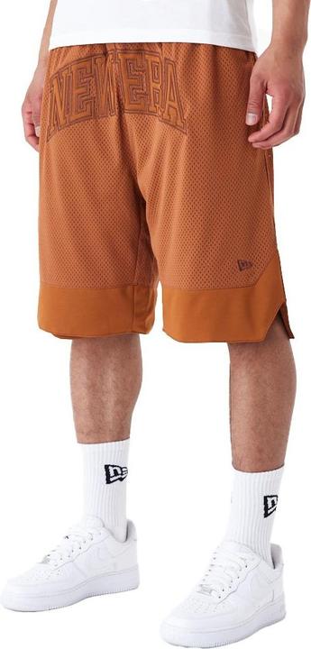 Actual product image New Era Overized Mesh Basketball Shorts earth brown - S (S)