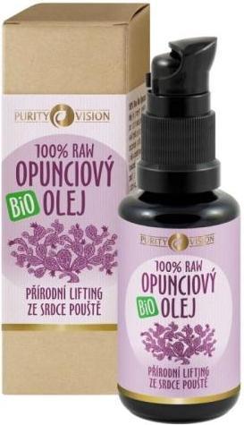 Actual product image Purity Vision Raw Bio Prickly Pear Oil Facial Oil 30 ml (Oils, 30 ml)