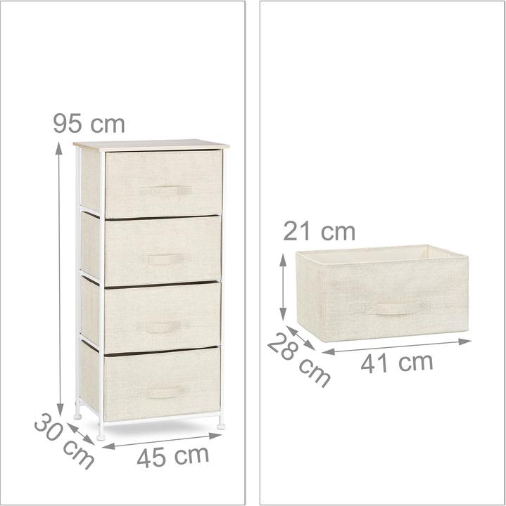 Image du produit Relaxdays Système d?étagère avec tiroirs (45 x 30 x 95 cm)