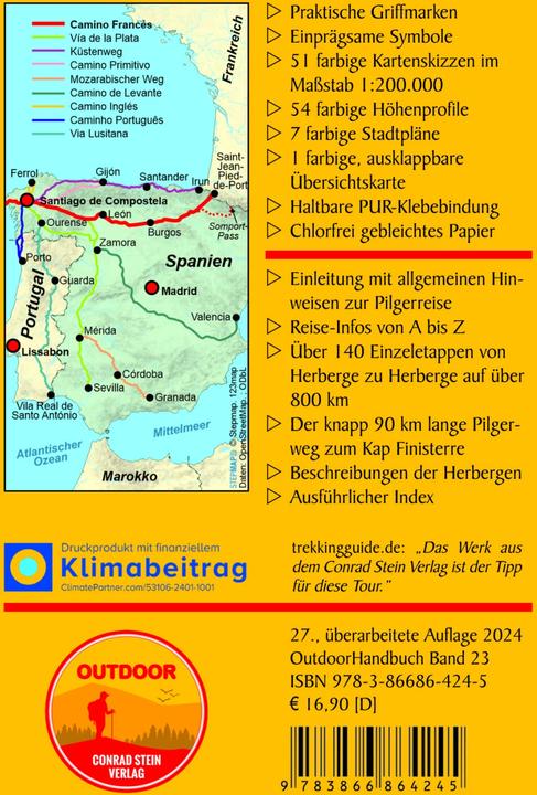 Immagine prodotto Spanien: Jakobsweg Camino Francés (Tedesco, Raimund Joos, 2024)