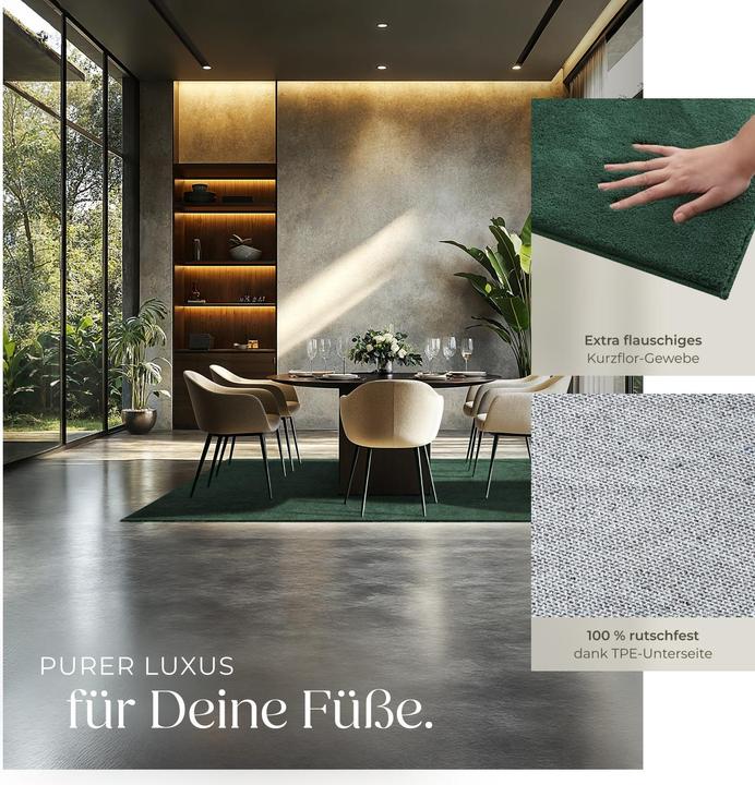 Produktbild tectake Kurzflorteppich Soft Zone (140 x 200 cm)