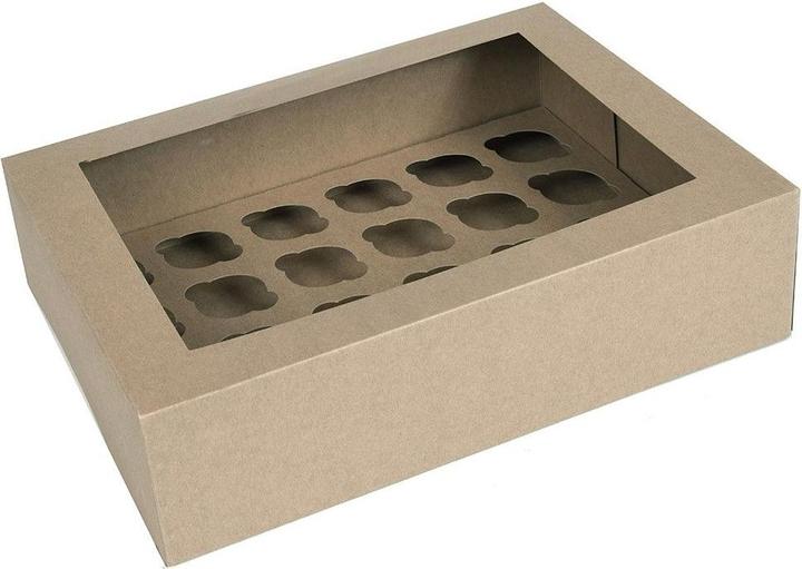 Produktbild House of Marie Schachtel à 24 Mini Cupcakes - Kraft (2Stk)