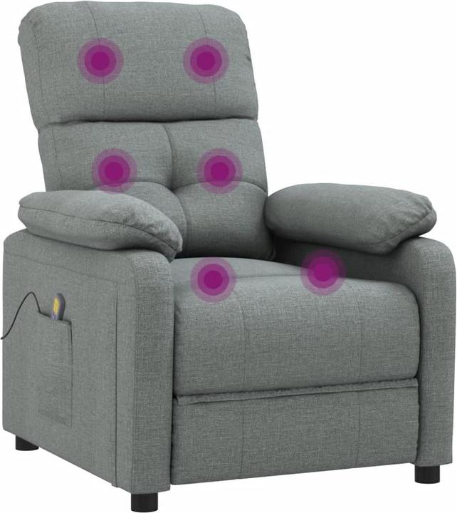 Produktbild VidaXL Massagesessel Fernsehsessel Relaxsessel Liegesessel Dunkelgrau Stoff
