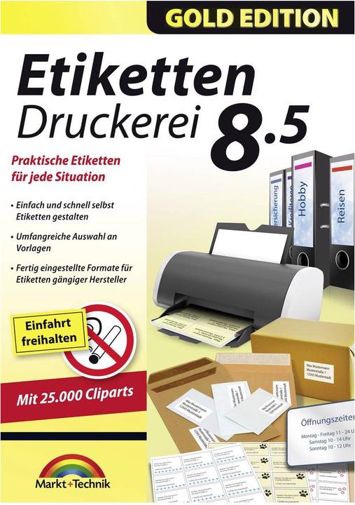 Etiketten Druckerei 8.5 Gold Edition (1 User, unbegrenzt)