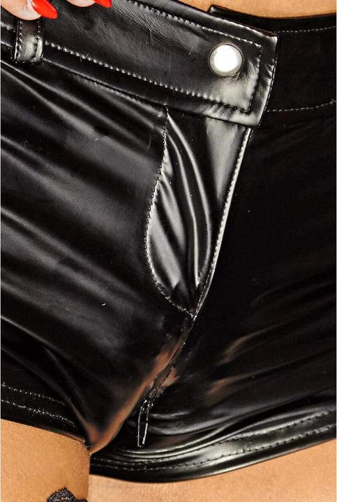 Actual product image Noir Handmade Selfish wetlook shorts crotchless (L)