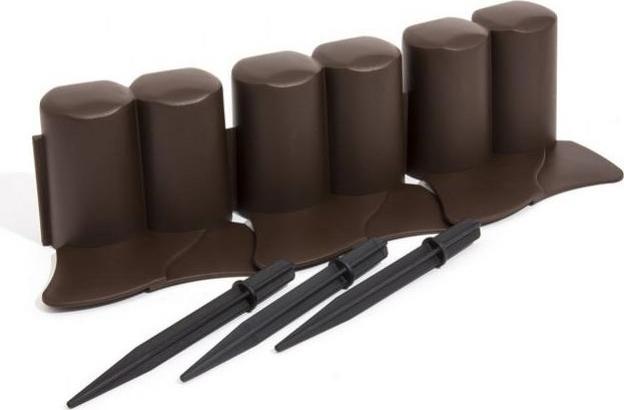 Prosperplast Prosper Plast IPAL6-R222 Gartenpalasade, 302 x 10 cm, Braun, 12 Stück (30.20 cm)