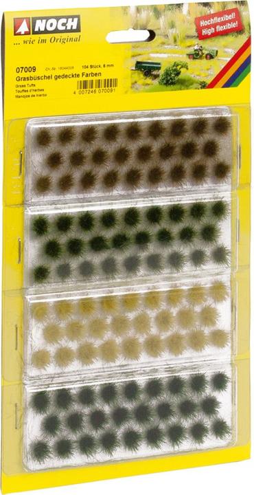 Actual product image Noch Grass tufts muted colours, 104 pieces