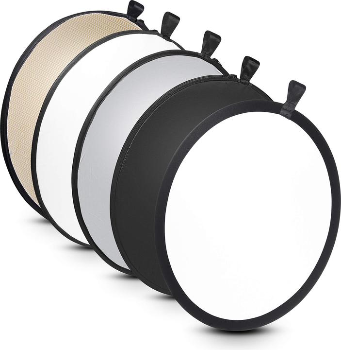 Image du produit Walimex Ensemble de réflecteurs pliants 5 en 1 (Réflecteur rabattable, 56 cm)