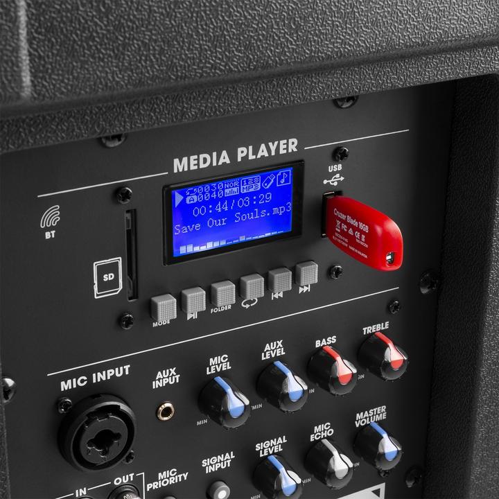 Immagine prodotto altoparlante con Bluetooth - Vonyx VSA700-BP - con microfoon e microfoon per cuffie - 1000W (Attivo, 1x 500 W)