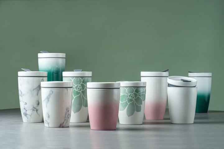 Produktbild Like. by Villeroy & Boch Becher Marmory Coffee To Go (350 ml, 1 x)