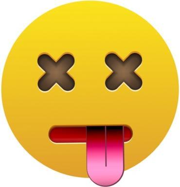 Image du produit Bügelbilder Bügelbild Emoji erschöpft