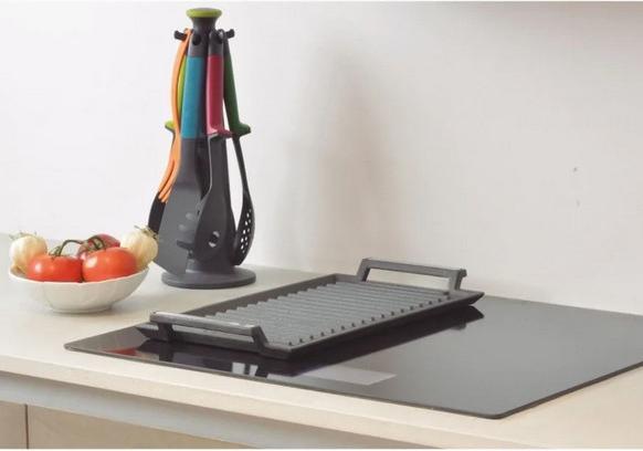 Actual product image Cata | BBQ grill for induction, 22.8 x 43.2 x 3.8 cm | Black (Grill pan, Iron)