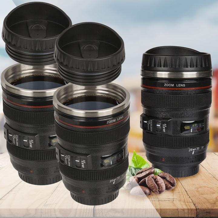 Image du produit Out of the blue Lot de 2 tasses à café, en design d'objectif d'appareil photo, 350 ml (350 ml, 2 x)