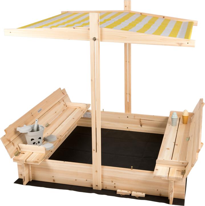 Needs&Wants Sandkasten "Sunplaya3" mit Dach und Sitzbänken, Tanne