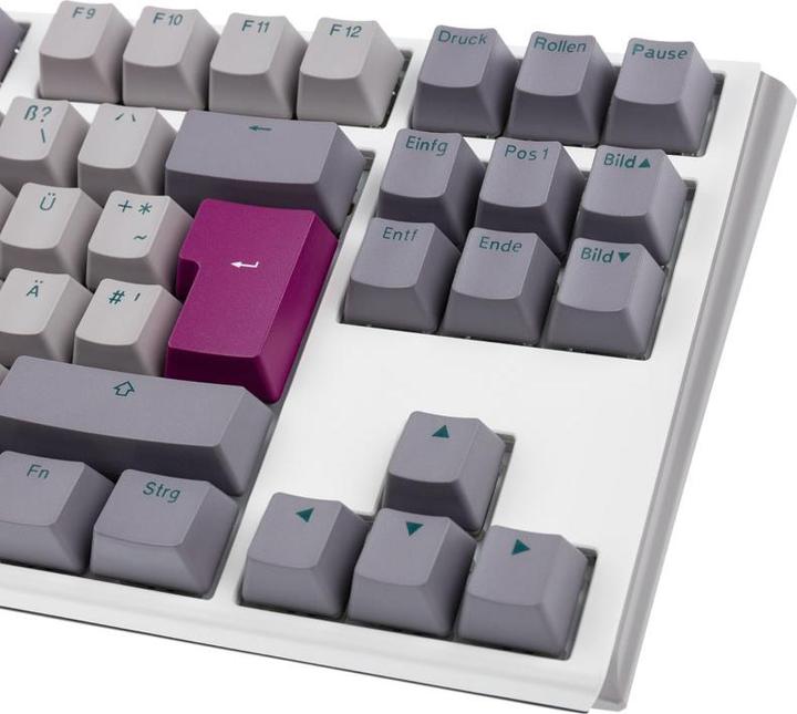 Produktbild Ducky One 3 Mist Grey TKL Gaming Tastatur, RGB LED - MX-Blue (DE, Kabelgebunden)