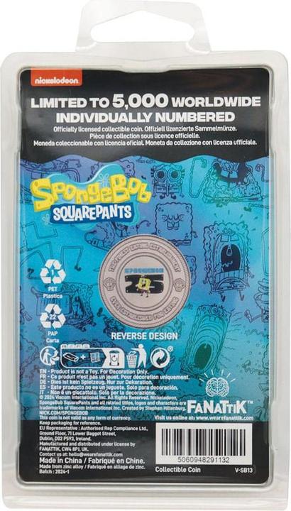 Produktbild Fanattik SpongeBob Schwammkopf Sammelmünze 25th Anniversary Limited Edition (2023)