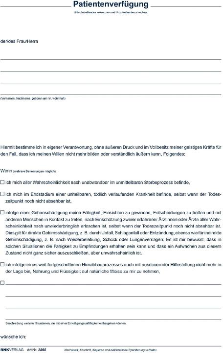 Valeurs nutritives et ingrédients Rnk Éditeur Formulaires de directives anticipées