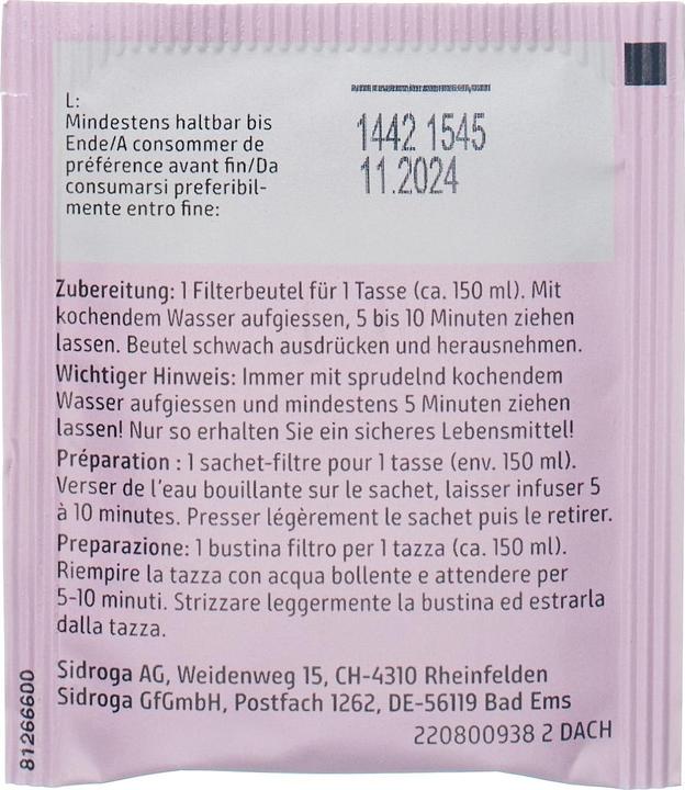 Nährwerte und Zutaten Sidroga Orangenblütentee (1.20 g)