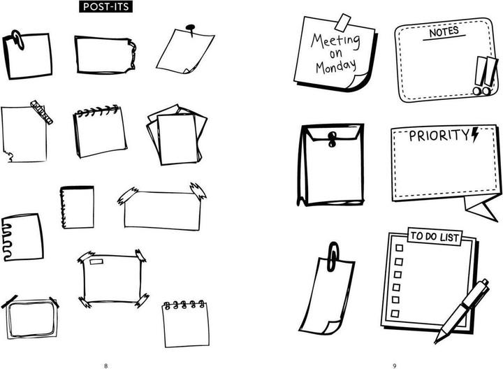 Image du produit Dessinez! L'ultime livre d'autocollants de sketchnotes - Plus de 600 autocollants : symboles et